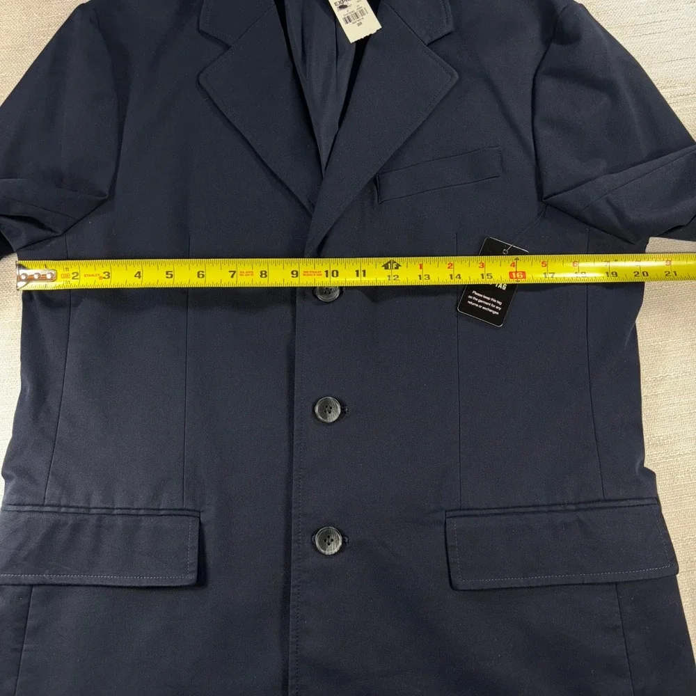 New EXPRESS Navy‎ Blue Slim Fit Cotton Blend Blazer Jacket 38R